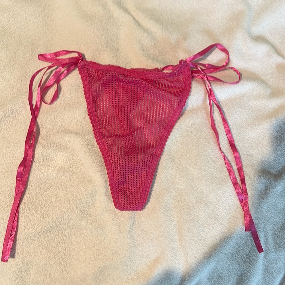 String-tie thong panties